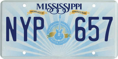 MS license plate NYP657