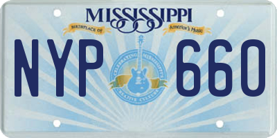 MS license plate NYP660