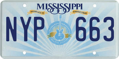 MS license plate NYP663