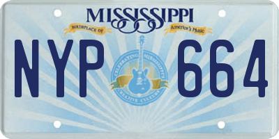 MS license plate NYP664