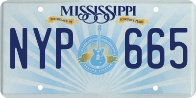MS license plate NYP665