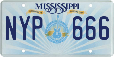 MS license plate NYP666