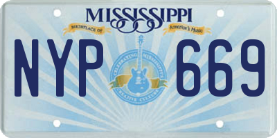 MS license plate NYP669