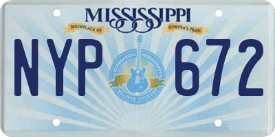 MS license plate NYP672