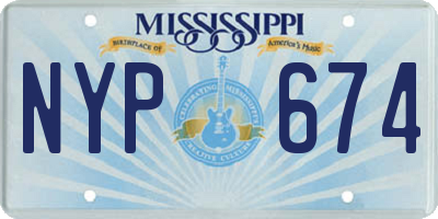 MS license plate NYP674