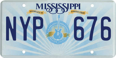 MS license plate NYP676