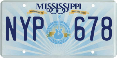 MS license plate NYP678