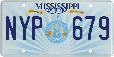 MS license plate NYP679