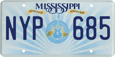 MS license plate NYP685