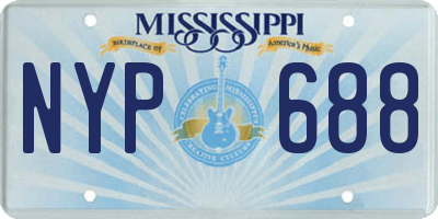 MS license plate NYP688