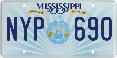 MS license plate NYP690