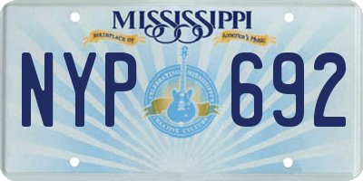 MS license plate NYP692
