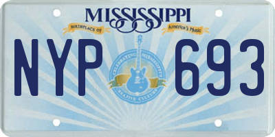 MS license plate NYP693