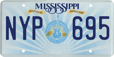 MS license plate NYP695