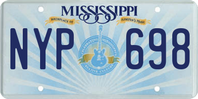 MS license plate NYP698