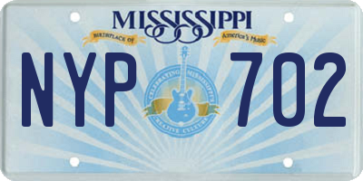 MS license plate NYP702