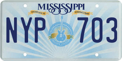 MS license plate NYP703