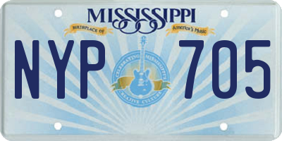 MS license plate NYP705