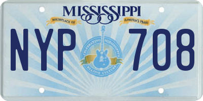 MS license plate NYP708