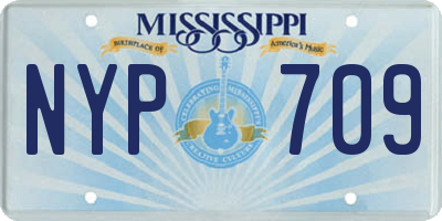 MS license plate NYP709