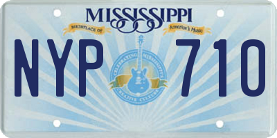 MS license plate NYP710