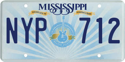 MS license plate NYP712