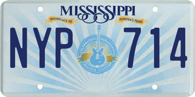 MS license plate NYP714