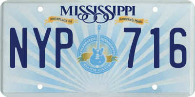 MS license plate NYP716