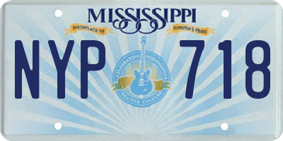 MS license plate NYP718