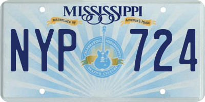 MS license plate NYP724