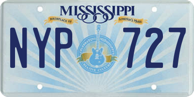 MS license plate NYP727