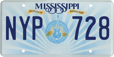 MS license plate NYP728