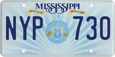 MS license plate NYP730