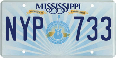 MS license plate NYP733