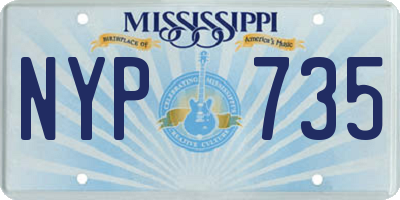 MS license plate NYP735