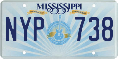 MS license plate NYP738