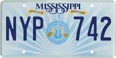 MS license plate NYP742