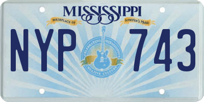 MS license plate NYP743