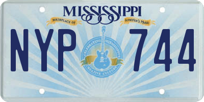 MS license plate NYP744