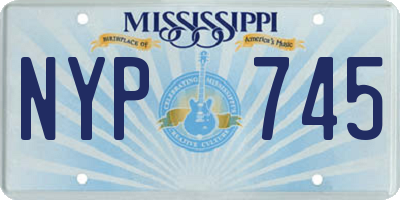 MS license plate NYP745