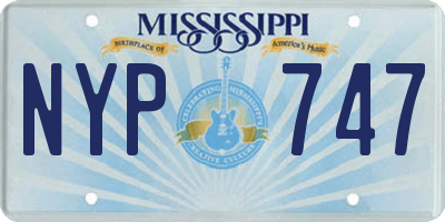 MS license plate NYP747