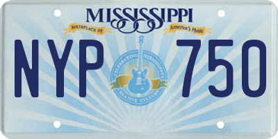 MS license plate NYP750