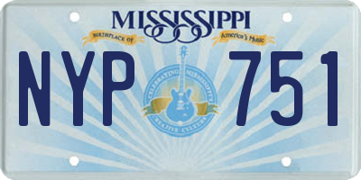 MS license plate NYP751