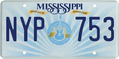 MS license plate NYP753