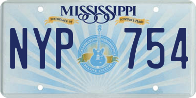 MS license plate NYP754