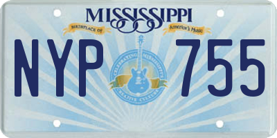 MS license plate NYP755