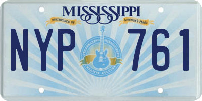 MS license plate NYP761