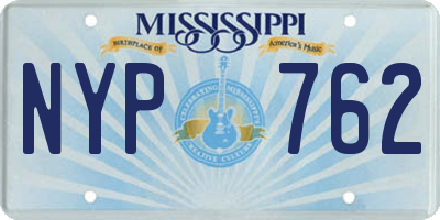 MS license plate NYP762