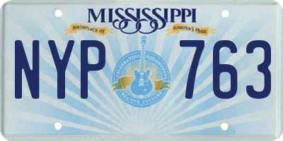 MS license plate NYP763
