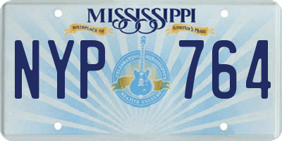 MS license plate NYP764
